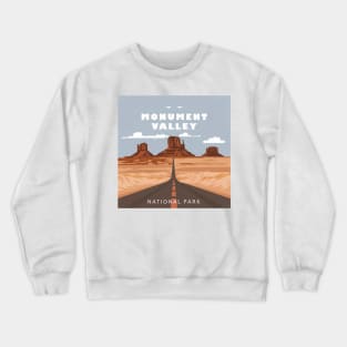 Monument Valley National Park Travel Sticker Crewneck Sweatshirt